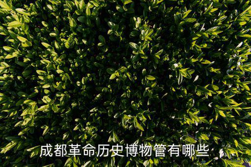 成都革命歷史博物管有哪些