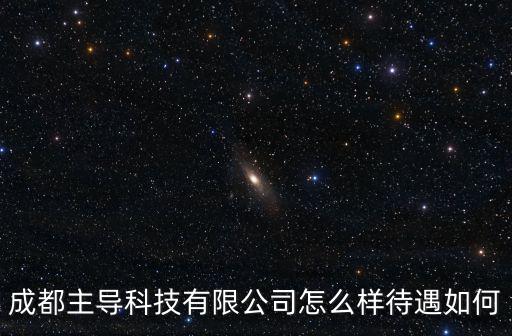 成都主導(dǎo)科技有限公司怎么樣待遇如何