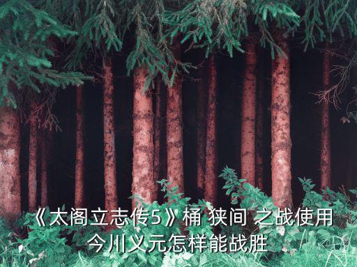 《太閣立志傳5》桶 狹間 之戰(zhàn)使用今川義元怎樣能戰(zhàn)勝