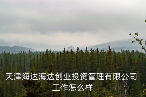 天津海達海達創(chuàng)業(yè)投資管理有限公司 工作怎么樣