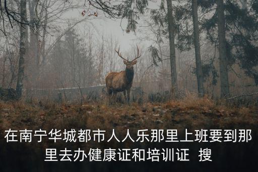 南寧市人人樂華成都市店，在南寧華城都市人人樂那里上班要到那里去辦健康證和培訓證  搜