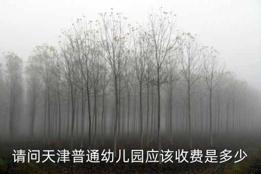 請問天津普通幼兒園應(yīng)該收費(fèi)是多少