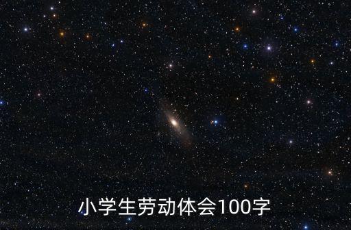 小學生勞動體會100字