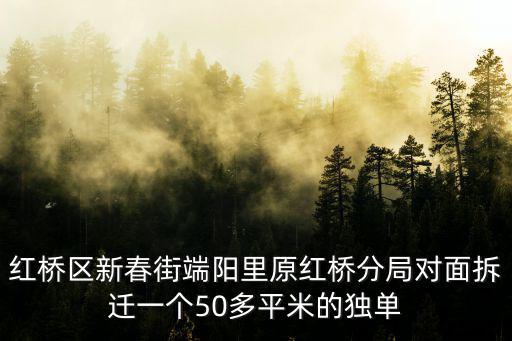 紅橋區(qū)新春街端陽里原紅橋分局對面拆遷一個50多平米的獨單