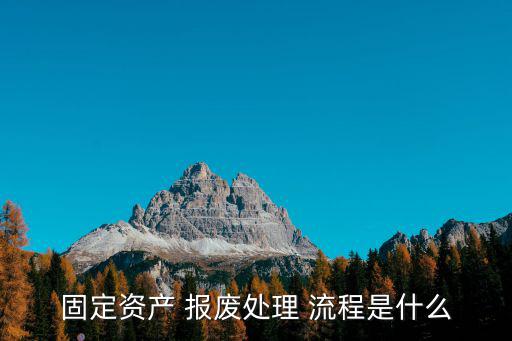 固定資產(chǎn) 報(bào)廢處理 流程是什么