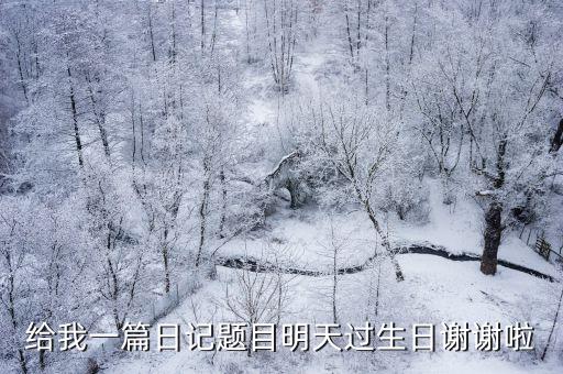 給我一篇日記題目明天過生日謝謝啦