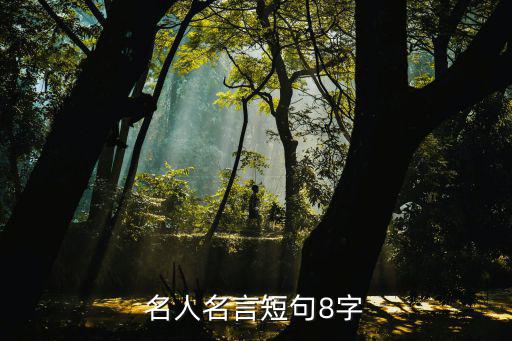 名人名言短句8字
