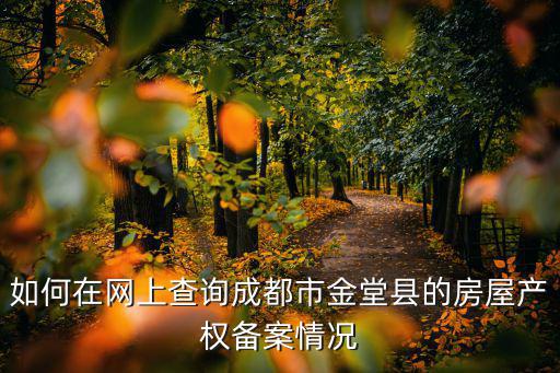如何在網(wǎng)上查詢成都市金堂縣的房屋產(chǎn)權(quán)備案情況