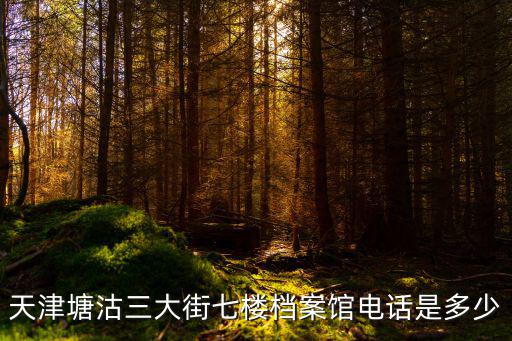 天津塘沽三大街七樓檔案館電話是多少