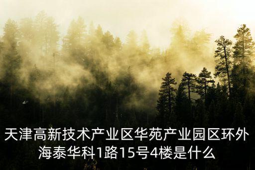 天津高新技術(shù)產(chǎn)業(yè)區(qū)華苑產(chǎn)業(yè)園區(qū)環(huán)外海泰華科1路15號(hào)4樓是什么