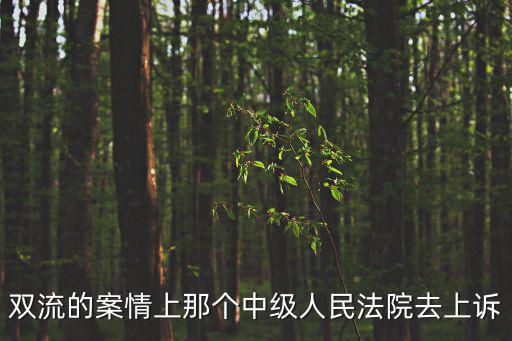 雙流的案情上那個中級人民法院去上訴