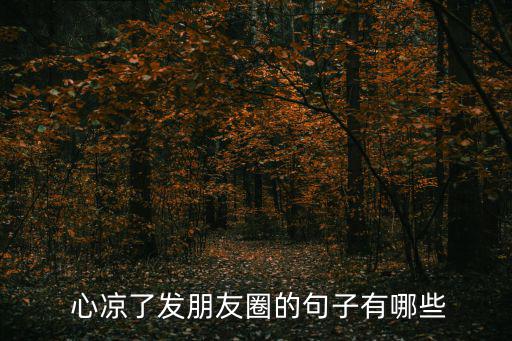  心涼了發(fā)朋友圈的句子有哪些