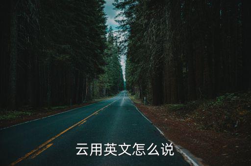 云用英文怎么說
