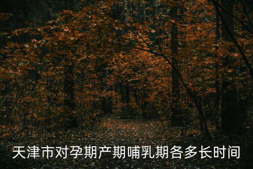 天津市對孕期產期哺乳期各多長時間