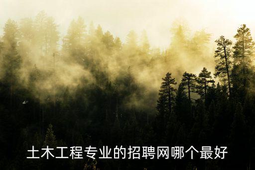 土木工程專業(yè)的招聘網(wǎng)哪個最好