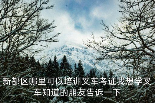 成都市新都區叉車培訓，求解成都叉車學校主要有哪些