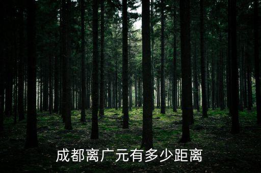 成都離廣元有多少距離