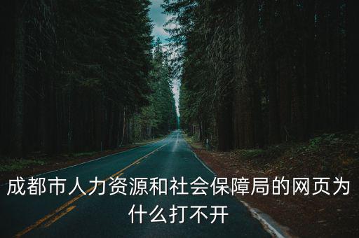 成都市人力資源和社會(huì)保障局的網(wǎng)頁為什么打不開