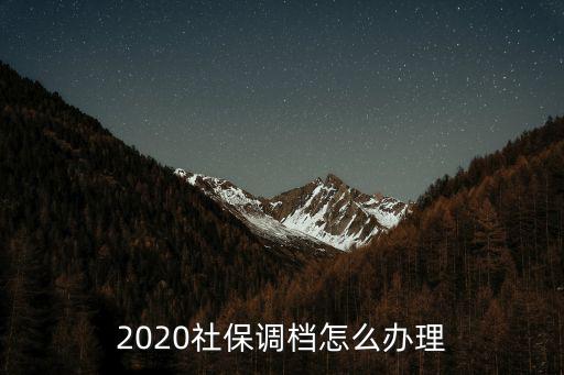 2020社保調檔怎么辦理