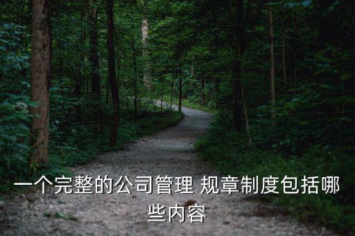 企業的規章制度,企業of規章制度是建立現代企業體系需要制定