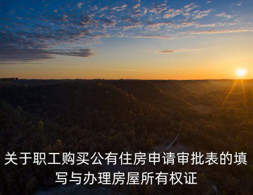 關(guān)于職工購(gòu)買公有住房申請(qǐng)審批表的填寫與辦理房屋所有權(quán)證