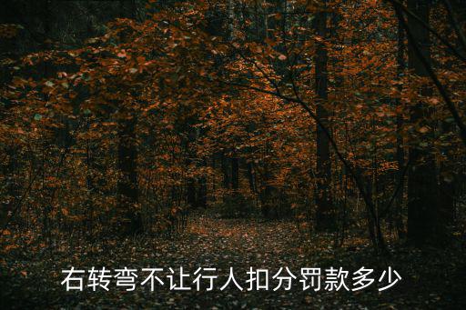 成都市轉(zhuǎn)彎不禮讓行人，右轉(zhuǎn)彎不讓行人扣分罰款多少