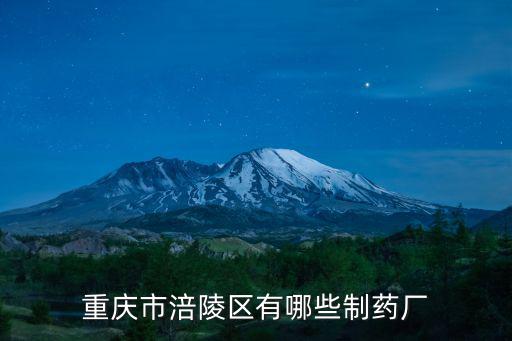 重慶市涪陵區有哪些制藥廠