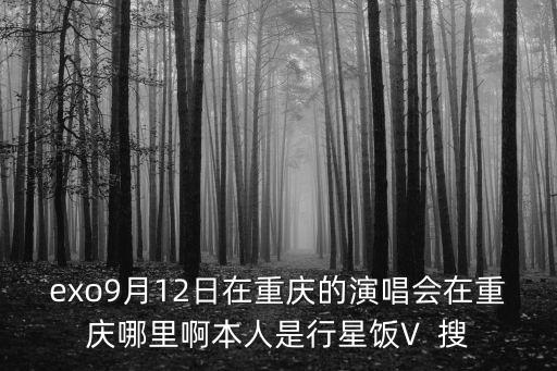 exo9月12日在重慶的演唱會在重慶哪里啊本人是行星飯V  搜