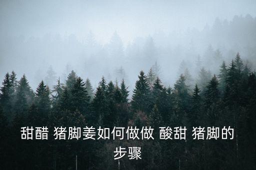 甜醋 豬腳姜如何做做 酸甜 豬腳的步驟