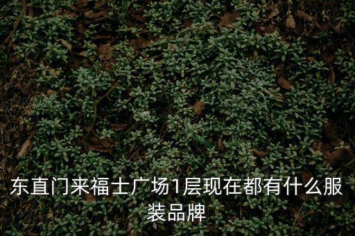 東直門來福士廣場1層現在都有什么服裝品牌