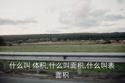 什么叫 體積,什么叫面積,什么叫表面積