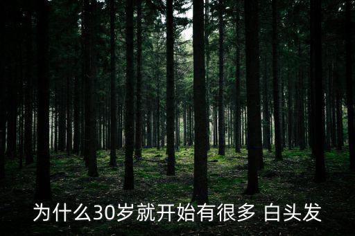 30歲長白頭發(fā),白頭發(fā)與腎腎關(guān)系密切女性35歲后開始長白發(fā)