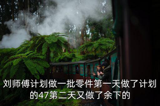 劉師傅計劃做一批零件第一天做了計劃的47第二天又做了余下的