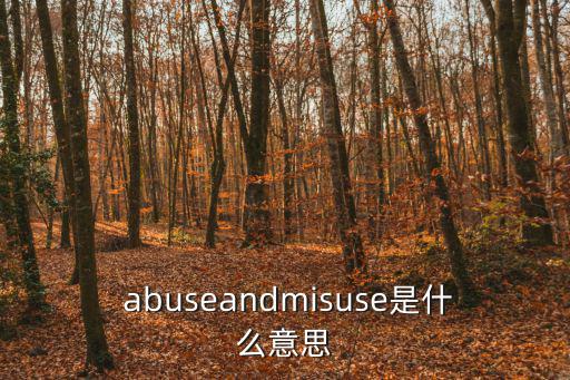 abuse,濫用或性虐待abuse
