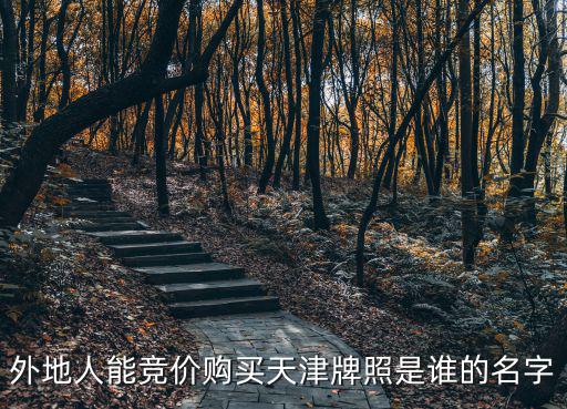 外地人能競(jìng)價(jià)購(gòu)買(mǎi)天津牌照是誰(shuí)的名字