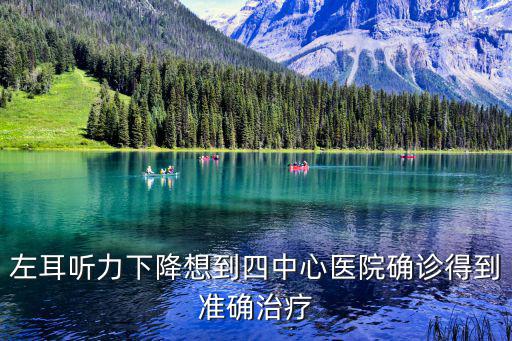 左耳聽力下降想到四中心醫(yī)院確診得到準確治療