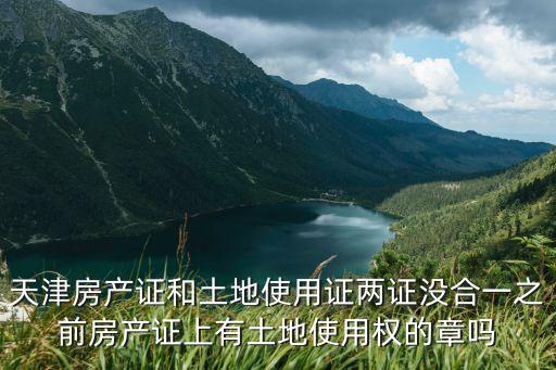 天津房產證和土地使用證兩證沒合一之前房產證上有土地使用權的章嗎