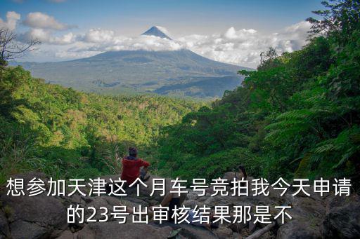 想?yún)⒓犹旖蜻@個月車號競拍我今天申請的23號出審核結(jié)果那是不