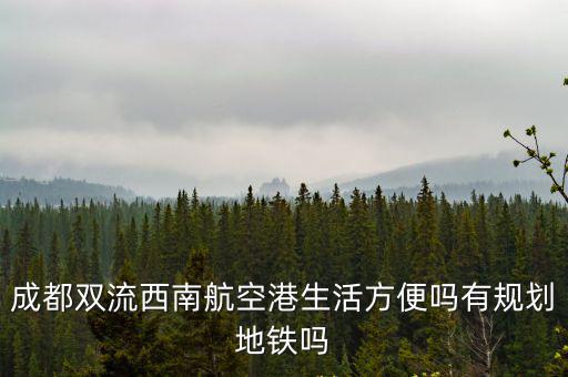 成都雙流西南航空港生活方便嗎有規劃地鐵嗎