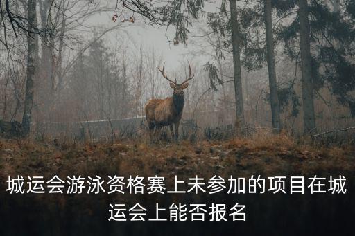 城運會游泳資格賽上未參加的項目在城運會上能否報名