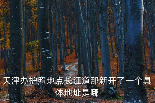 天津辦護(hù)照地點長江道那新開了一個具體地址是哪