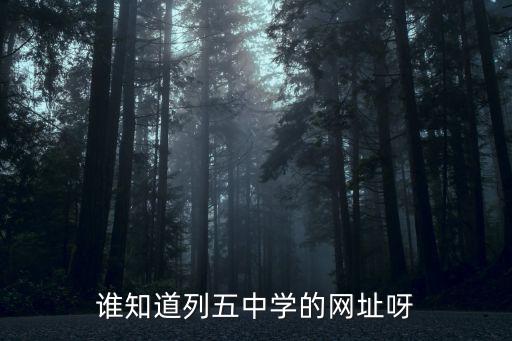 誰知道列五中學(xué)的網(wǎng)址呀