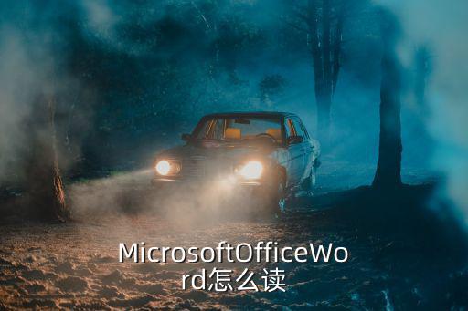 MicrosoftOfficeWord怎么讀