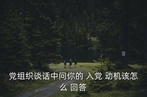 黨組織談話中問你的 入黨 動機該怎么 回答