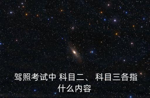  駕照考試中 科目二、 科目三各指什么內(nèi)容