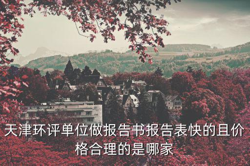 天津環評單位做報告書報告表快的且價格合理的是哪家