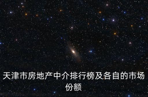 天津市房地產(chǎn)中介排行榜及各自的市場份額