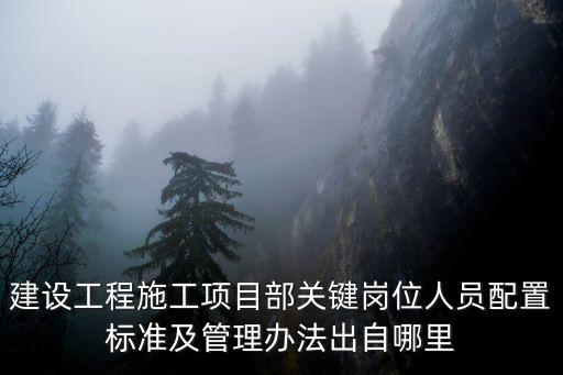 建設工程施工項目部關鍵崗位人員配置標準及管理辦法出自哪里