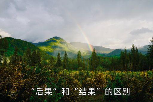 “后果”和“結(jié)果”的區(qū)別