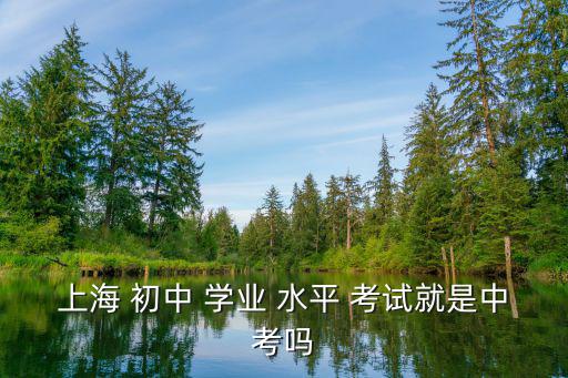 初中學業水平考試,上海中學學業水平考試與中考是兩回事